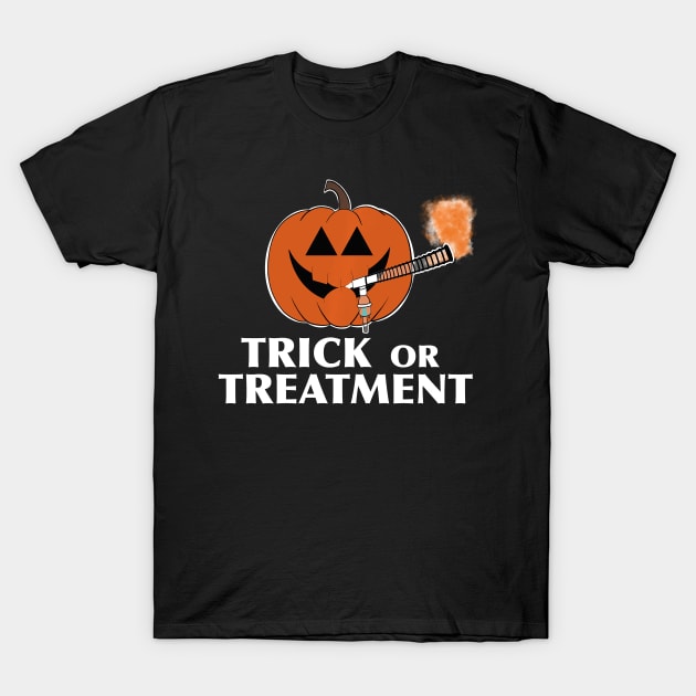 Trick or treatment respiratory therapist pumpkin design T-Shirt by Tianna Bahringer